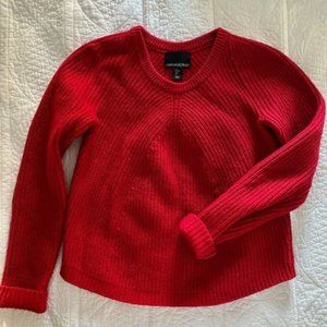 Cynthia Rowley Semi-Cropped Red Wool Sweater